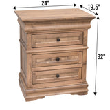Belmont 3-Drawer Nightstand