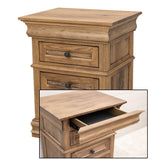 Belmont Hickory Wood 3-Drawer Nightstand | CO