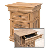 Belmont Hickory Wood 3-Drawer Nightstand | WB