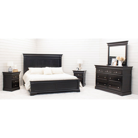 Belmont Black Maple Wood 7-Drawer Tall Dresser | EB