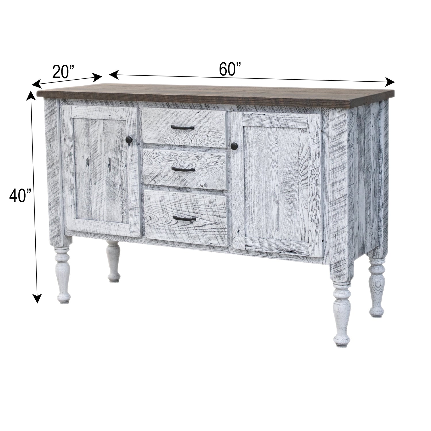 Belmont Reclaimed White & Wood Buffet | TW&SP