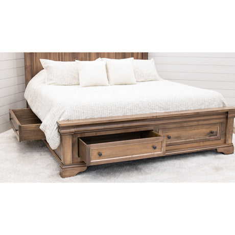 Belmont King Maple Wood Storage Platform Bed | CO