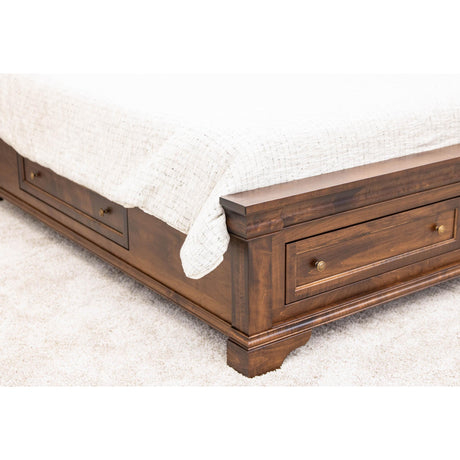 Belmont King Maple Wood Storage Platform Bed | ASB