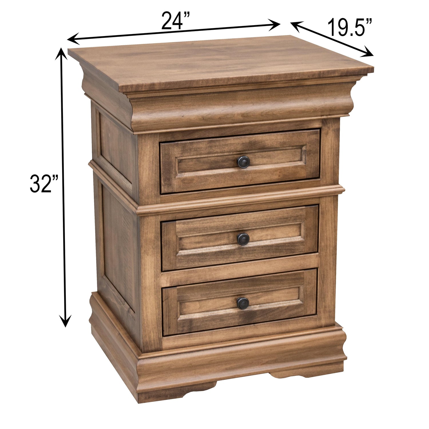 Belmont 3-Drawer Nightstand