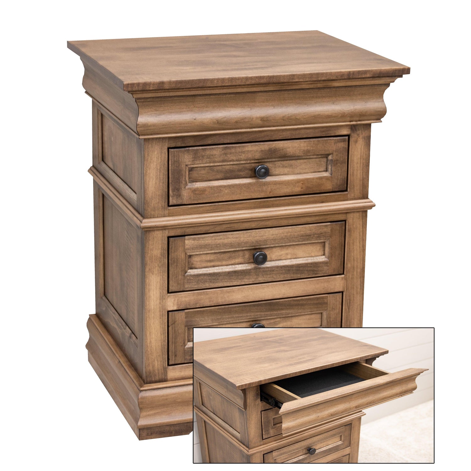 Belmont 3-Drawer Nightstand