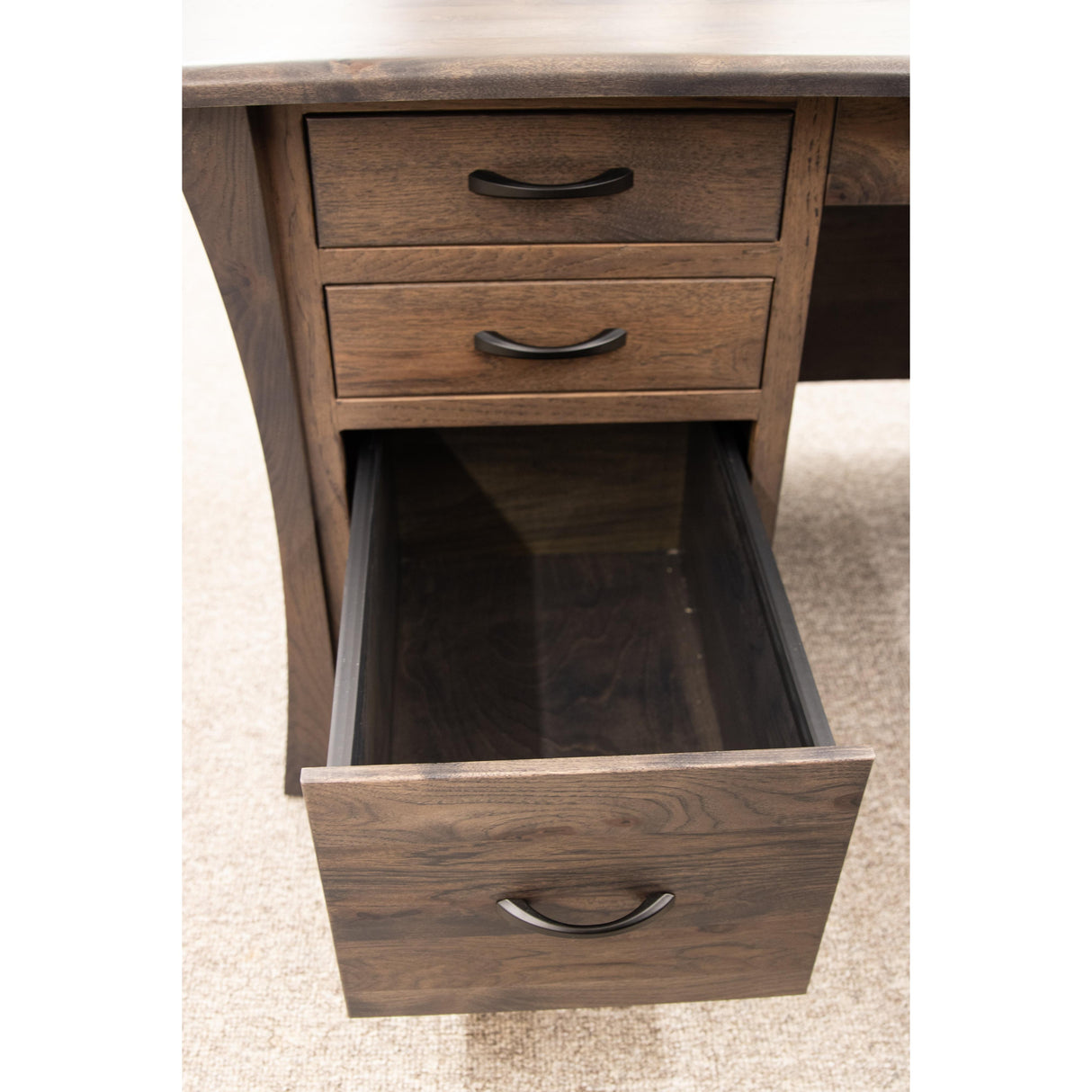 Brooklyn Hickory Wood Flat Wall Desk | SB