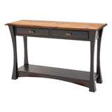Brooklyn Black & Wood Open Sofa Table | M-EB&RW-NAT