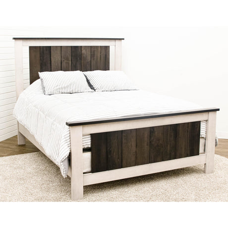 Cambria Queen White & Wood Storage Platform Bed | M-AV&DK