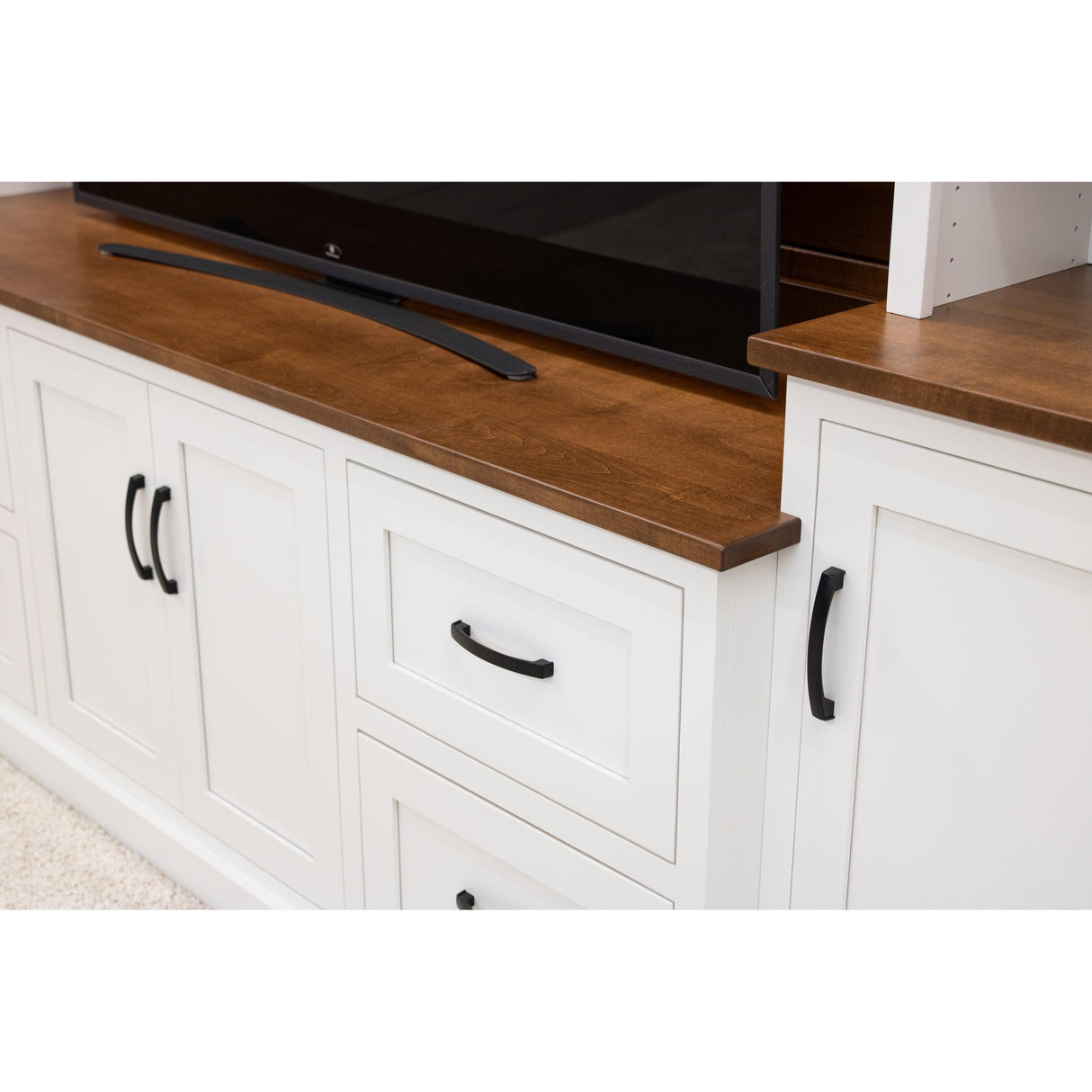 Camden White Solid Wood Entertainment Center | M-DW&HC