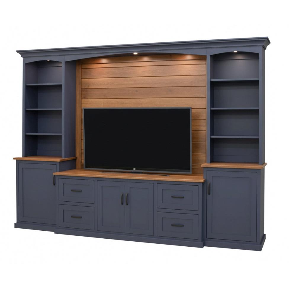 Camden Blue Solid Wood Entertainment Center | M-HN&HC