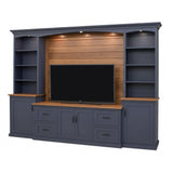 Camden Blue Solid Wood Entertainment Center | M-HN&HC