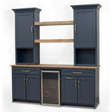 Camden Blue Solid Wood Wine Cabinet with Fridge | M-HN&WB