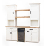 Camden White & Wood Wine Cabinet with Fridge | M-DW&WB