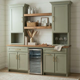 Camden Green Solid Wood Wine Cabinet with Fridge | M-EF&WB