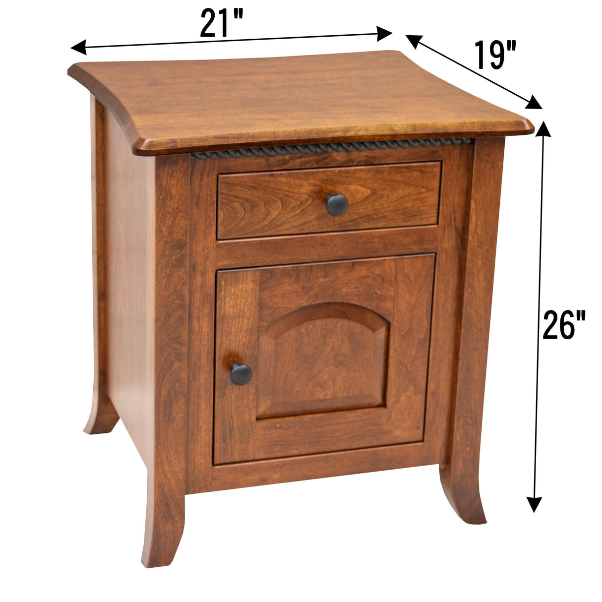 Plymouth Enclosed Square Chairside End Table