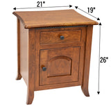 Plymouth Enclosed Square Chairside End Table