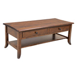 Plymouth Cherry Wood Rectangle Open Coffee Table | ASB
