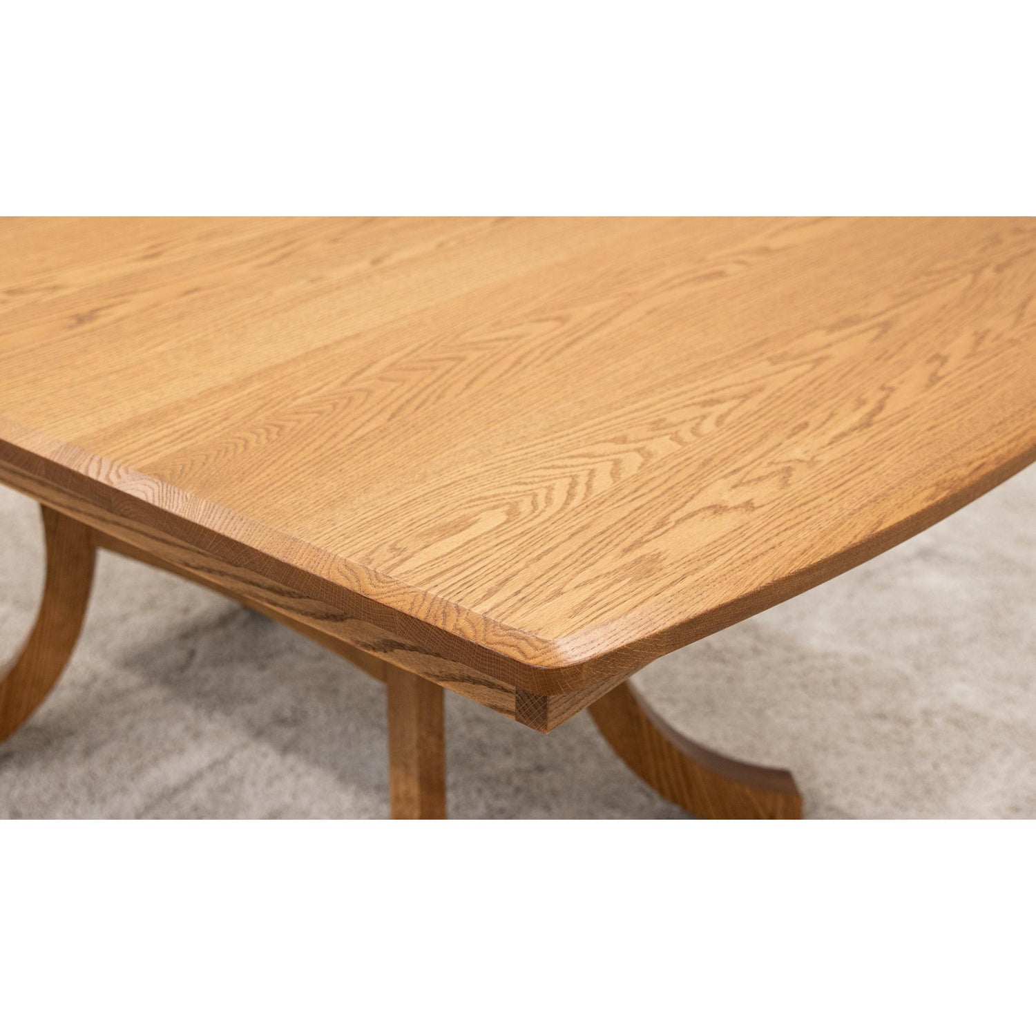 Carlisle Double Pedestal Oak Wood Extending Dining Table | FW