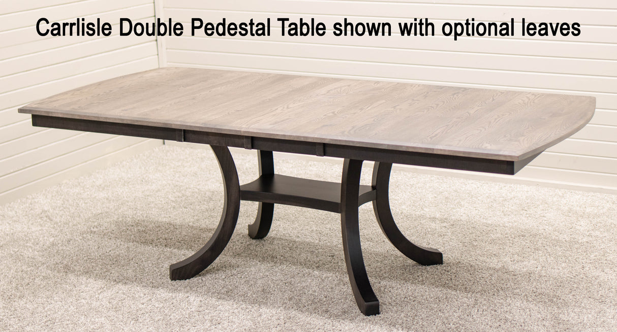 Carlisle Double Pedestal Maple Wood Extending Dining Table | BLS