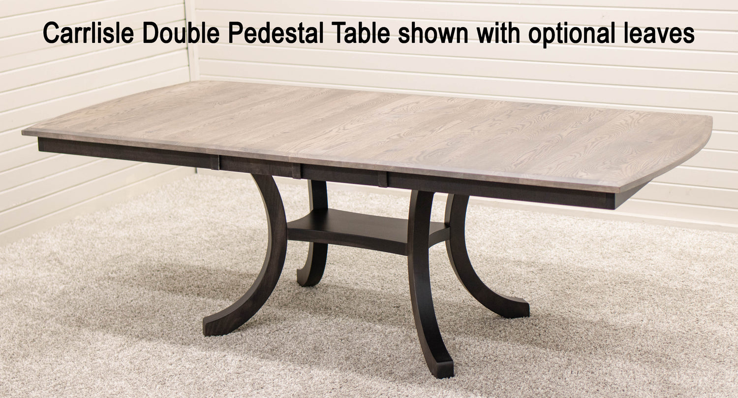 Carlisle Double Pedestal Maple Wood Extending Dining Table | BLS
