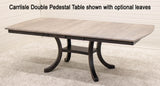 Carlisle Double Pedestal Maple Wood Extending Dining Table | BLS