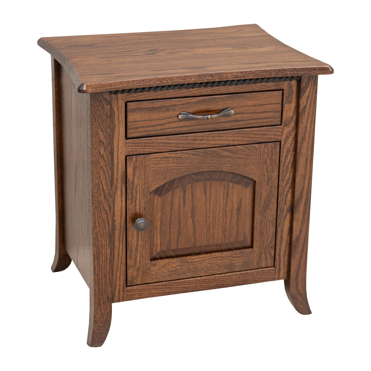 Plymouth Oak Wood Enclosed Square Chairside End Table | ASB