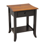 Plymouth Black & Wood Open Square Chairside End Table | M-EB&E-MC