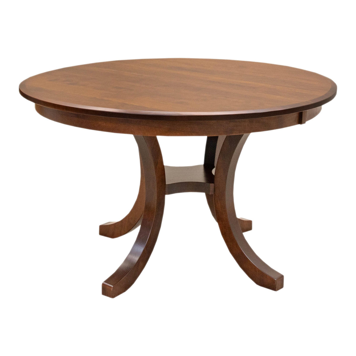 Carlisle Round Single Pedestal Cherry Wood Extending Dining Table | MC