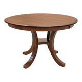 Carlisle Round Single Pedestal Cherry Wood Extending Dining Table | MC