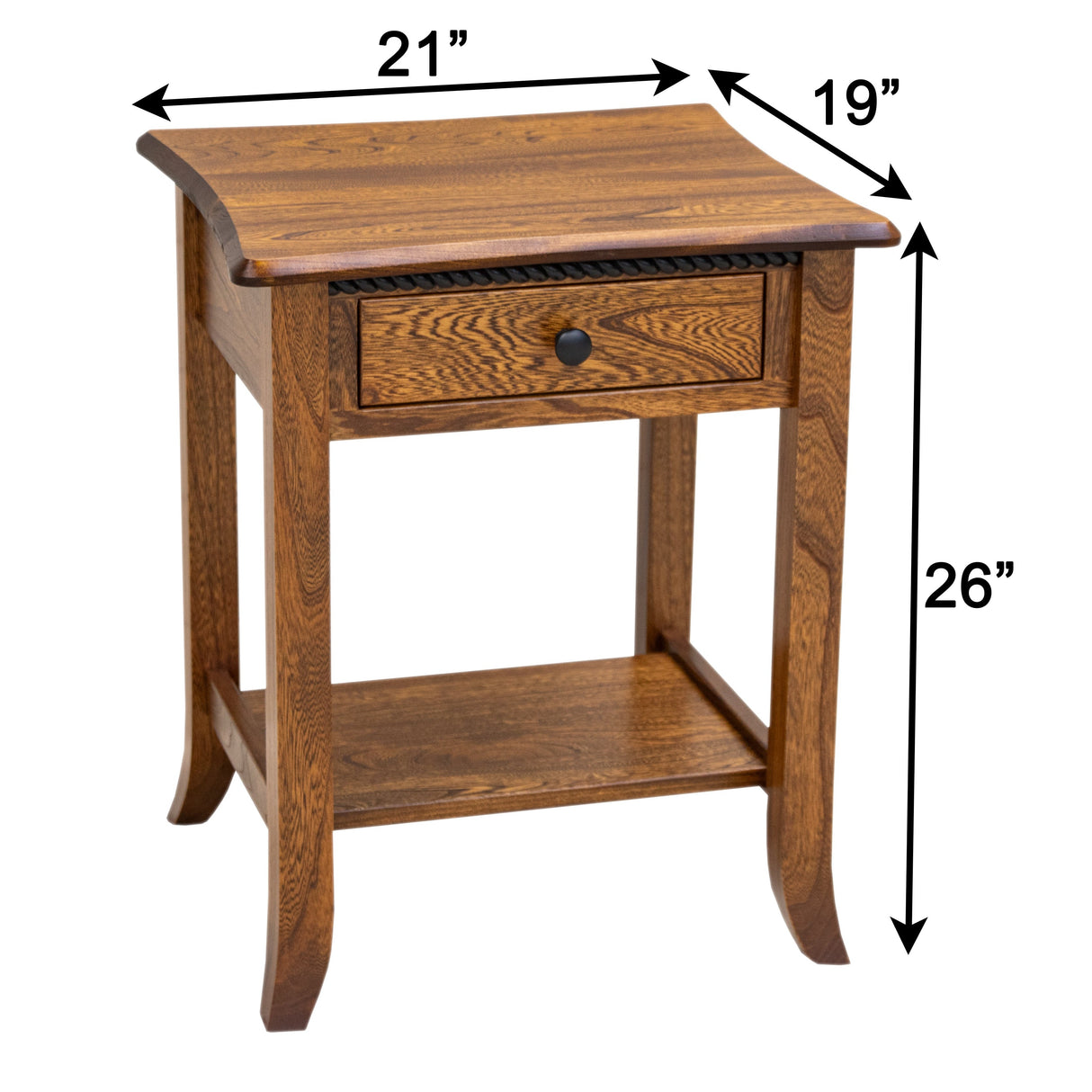 Plymouth Open Square Chairside End Table