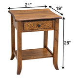 Plymouth Open Square Chairside End Table