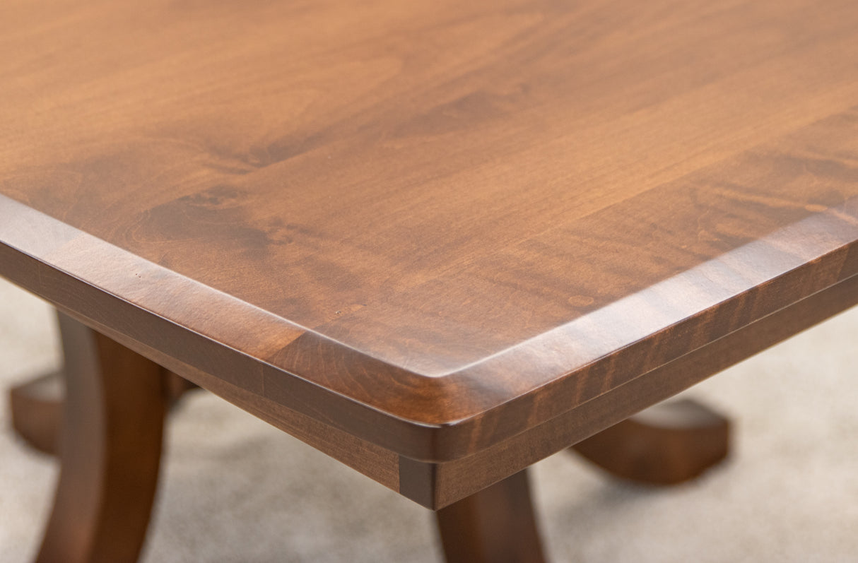 Carlisle Maple Extendable Amish Pedestal Table Set for 4-6