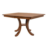 Carlisle Maple Extendable Amish Pedestal Table Set for 4-6