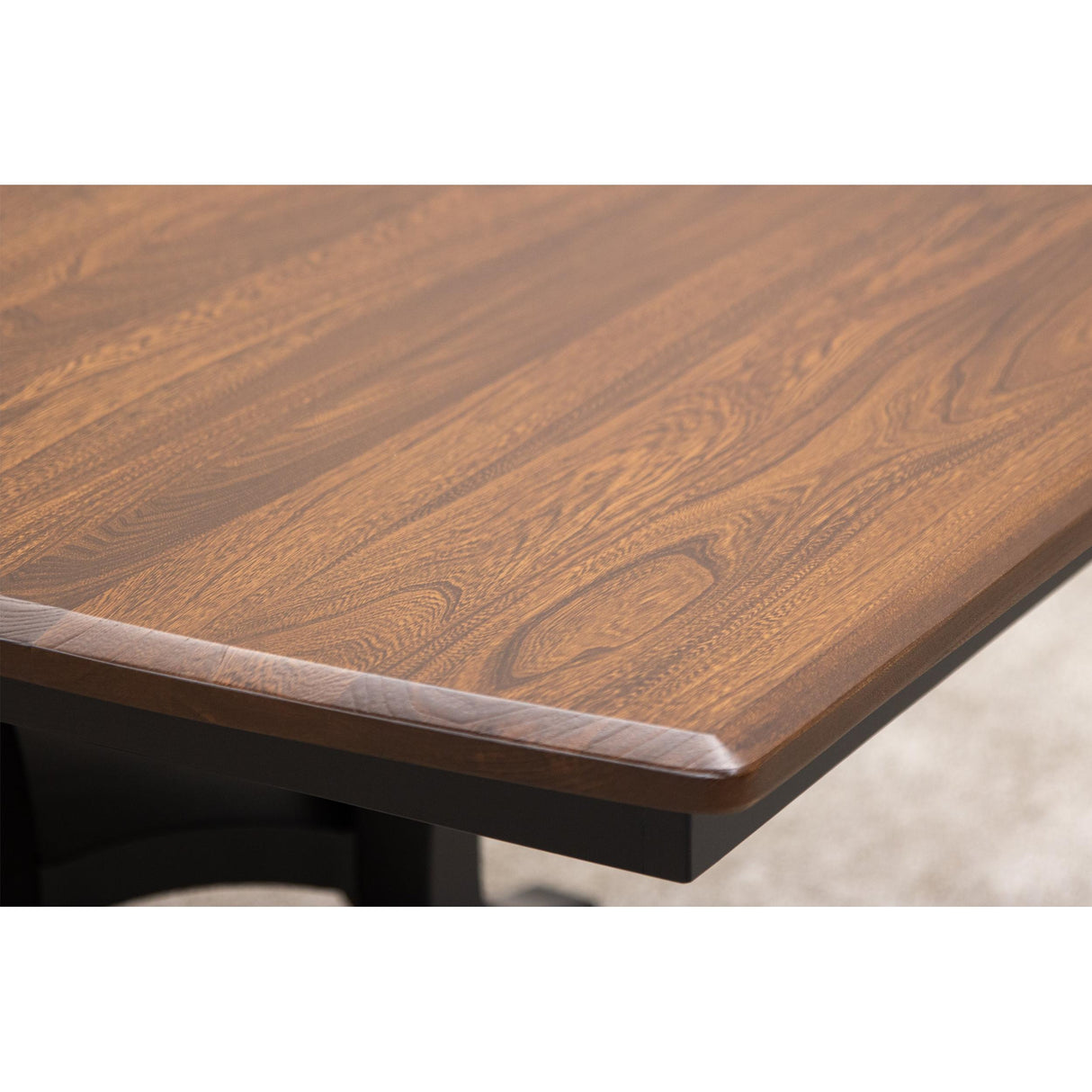 Carlisle Single Pedestal Black & Wood Extending Dining Table | M-EB&E-MC