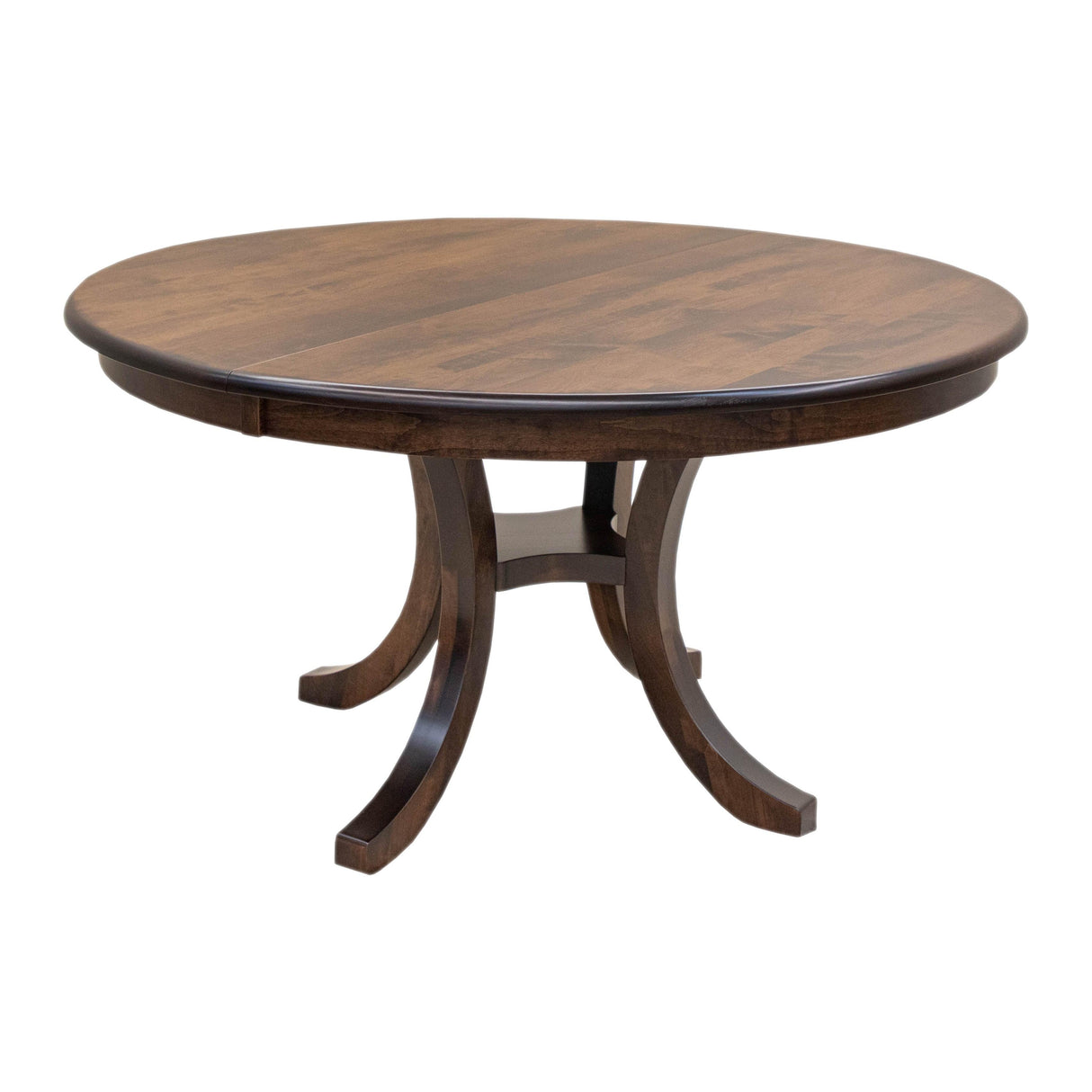 Carlisle Round Single Pedestal Maple Wood Extending Dining Table | ASB