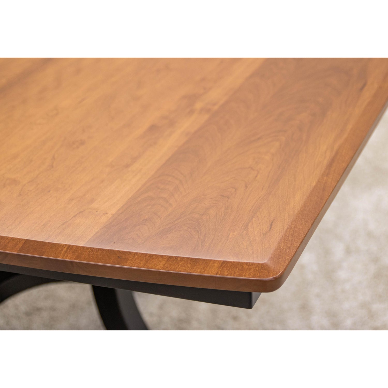 Carlisle Single Pedestal Black & Cherry Wood Extending Dining Table | M-DK&CHY-MC