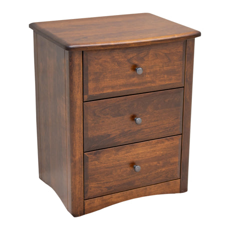 Carrington Cherry Wood 3-Drawer Nightstand | GB