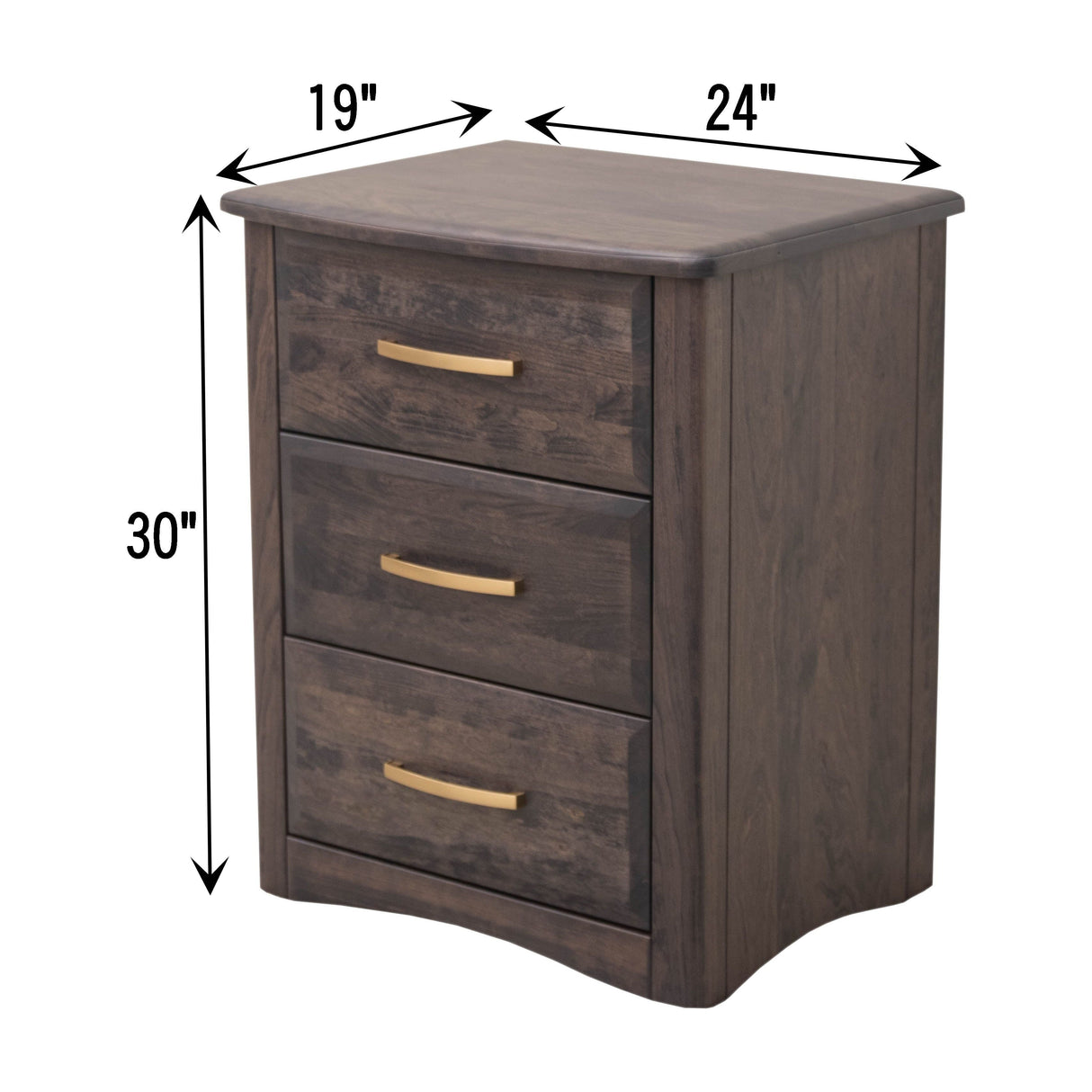 Carrington 3-Drawer Nightstand