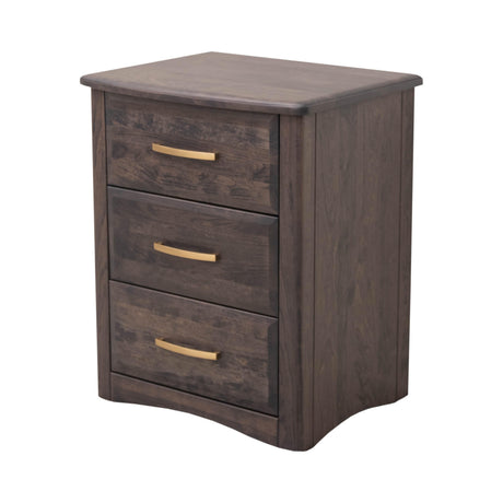 Carrington Cherry Wood 3-Drawer Nightstand | GS