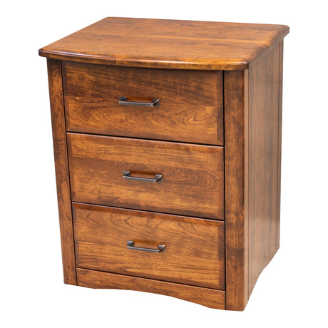 Carrington Cherry Wood 3-Drawer Nightstand | MC