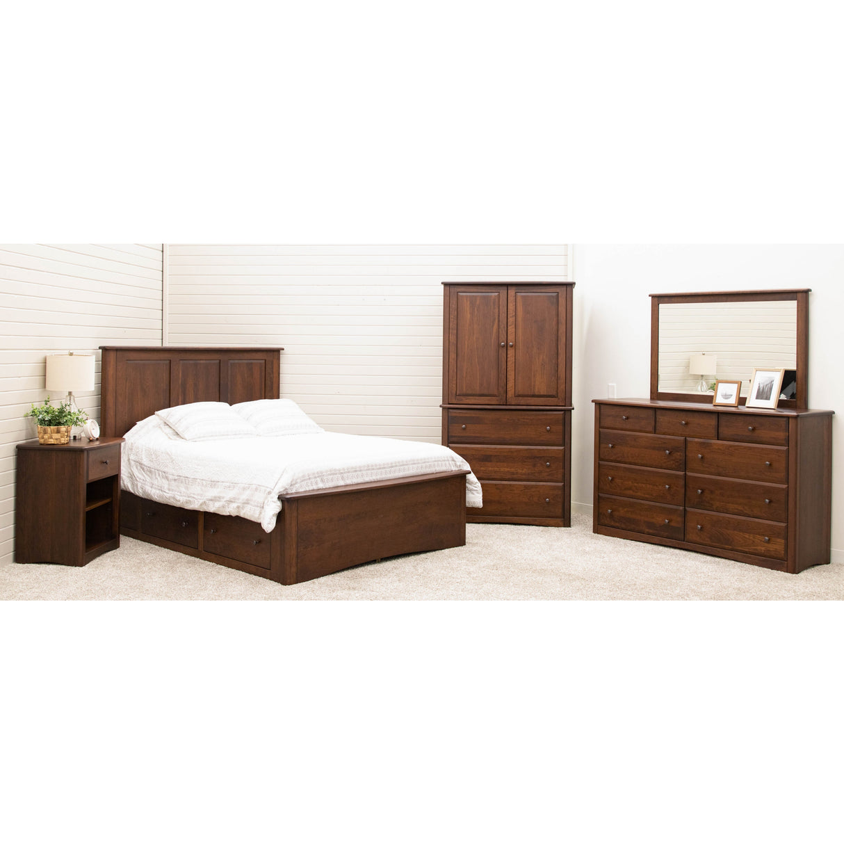 Carrington 1-Drawer, Open Nightstand