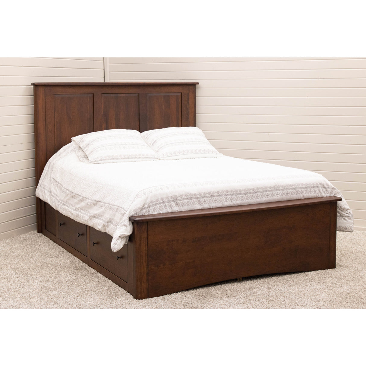 Carrington Wood Panel Storage Platform Bed