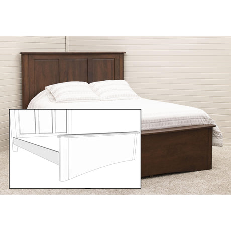 Carrington Queen Cherry Wood Panel Storage Platform Bed | GB