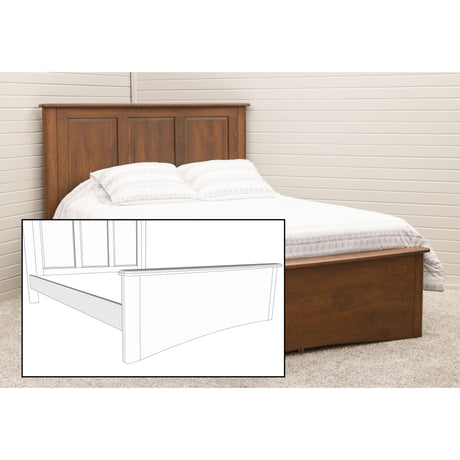 Carrington Queen Cherry Wood Panel Storage Platform Bed | MC