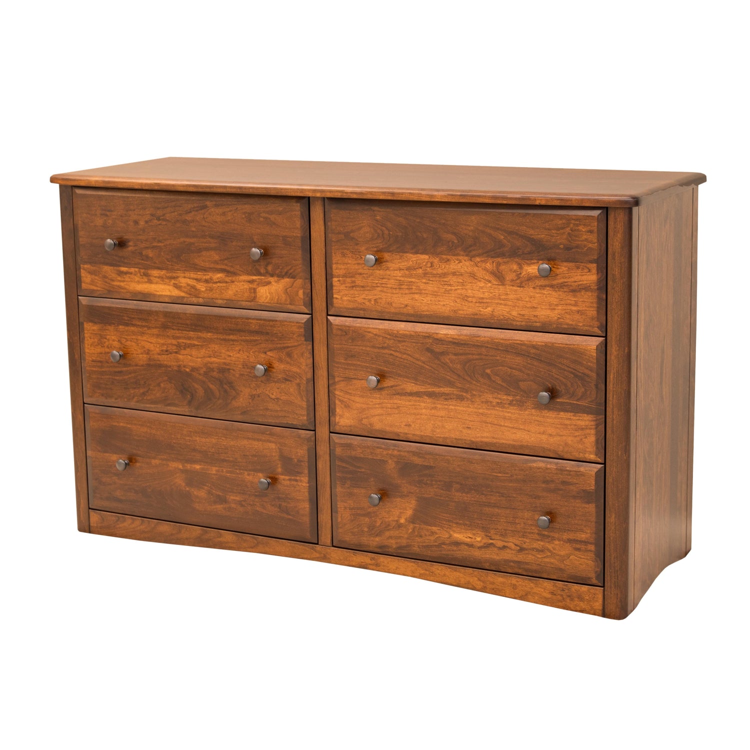 Carrington Cherry Wood 6-Drawer Low Dresser | MC