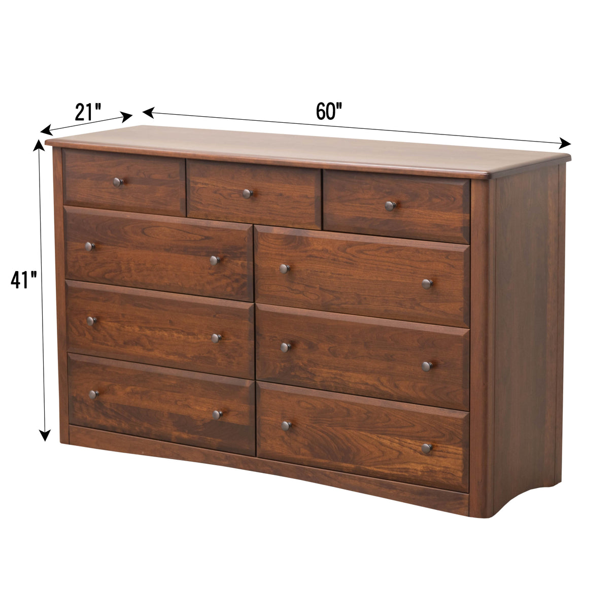 Carrington 9-Drawer Tall Dresser – Upstate Amish Furniture