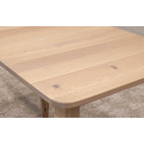 Cassidy Mid Century Quarter Sawn White Oak Wood Extending Dining Table | LAT
