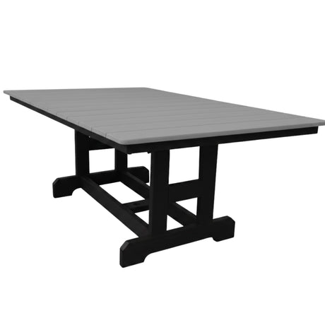 Classic Outdoor Amish Poly Rectangle Dining Table | Black & Dark Gray-Upstate Amish Furniture