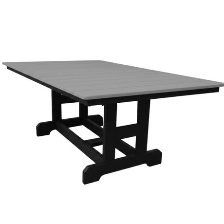 Modern Classic Poly Patio Dining Set for 8 People | Black & Dark Gray-Upstate Amish Furniture