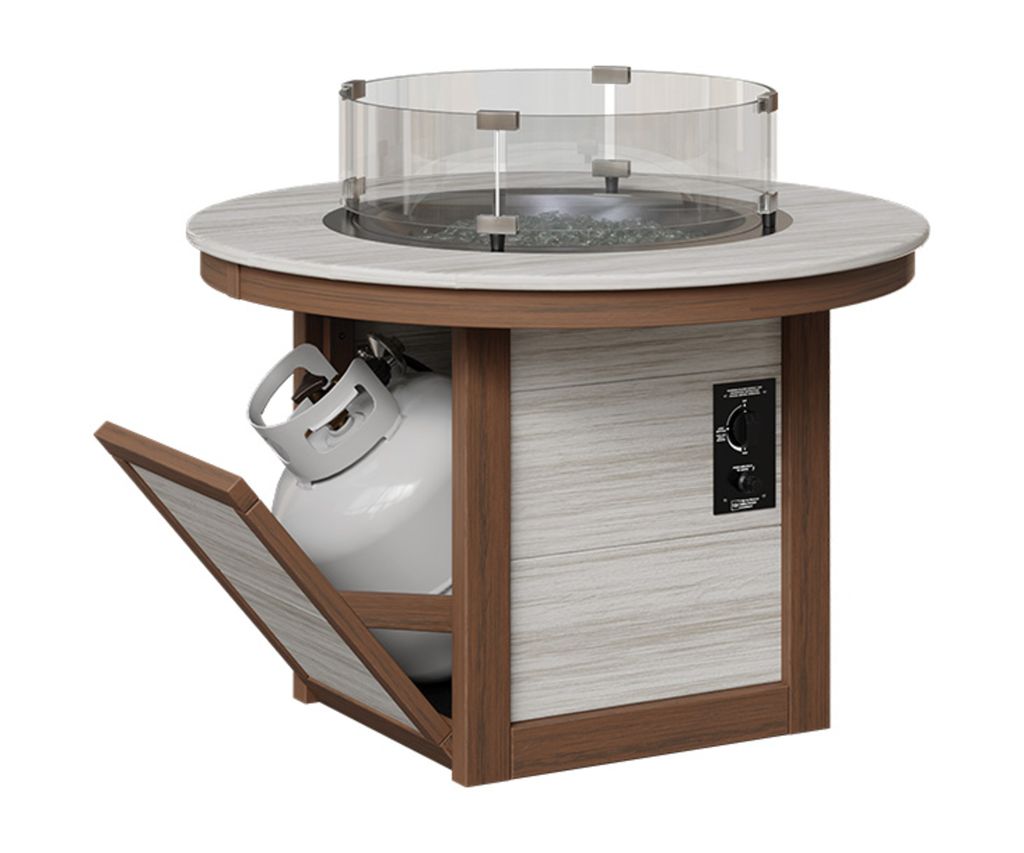Luxury Round Fire Pit Coffee Table - SS&BW
